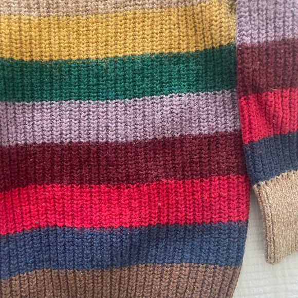 GAP Tan Multi-Stripe Sweater, Size 12-18M - Picture 2 of 6